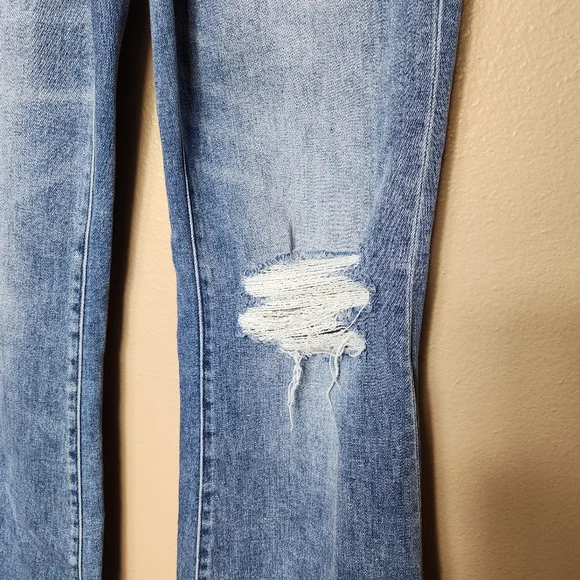 Stylish Light Blue Flare Jeans - Picture 5 of 15